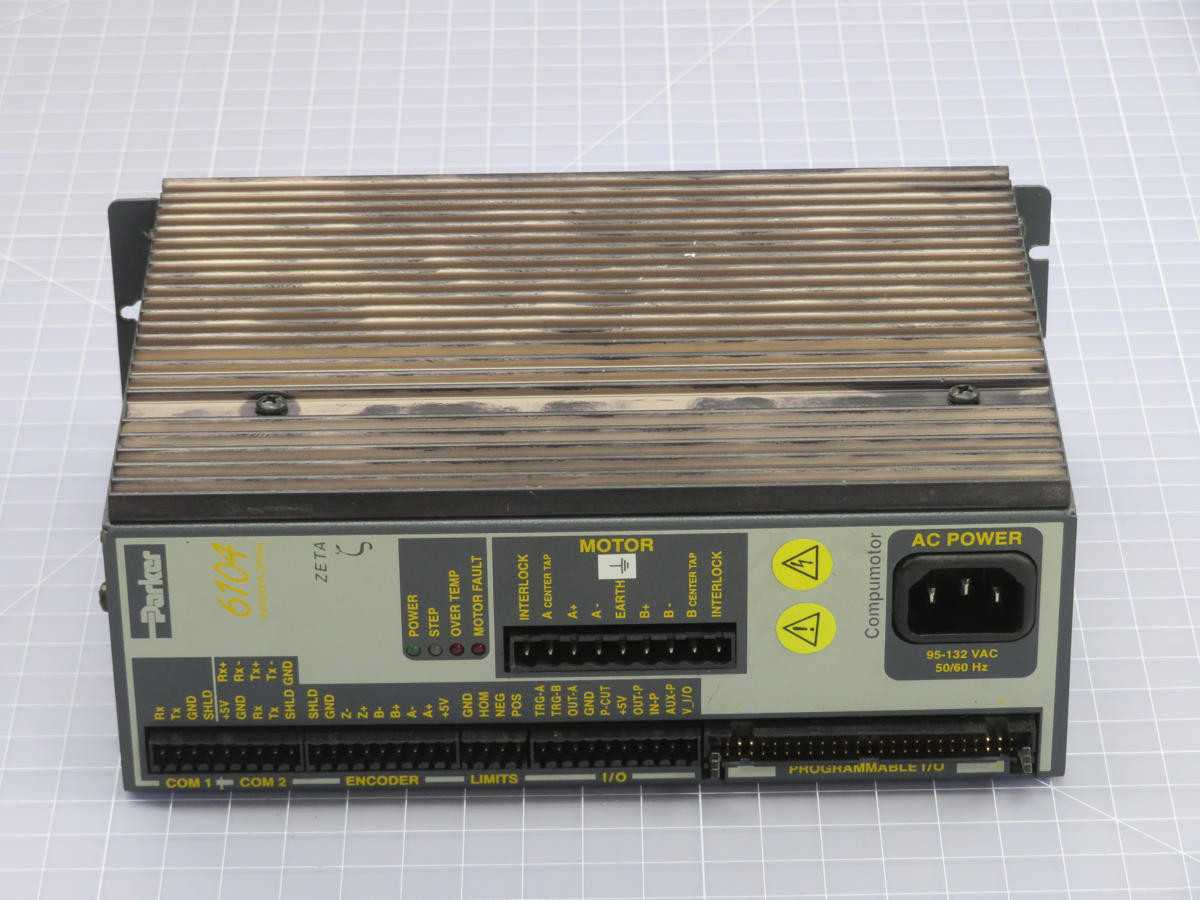 PARKER 6104 ZETA6104 STEPPER INDEXER, 120V AC INPUT, 900VA PWR, 6A PEAK OUT, 50,800 STEPS RES - SERVO DRIVES