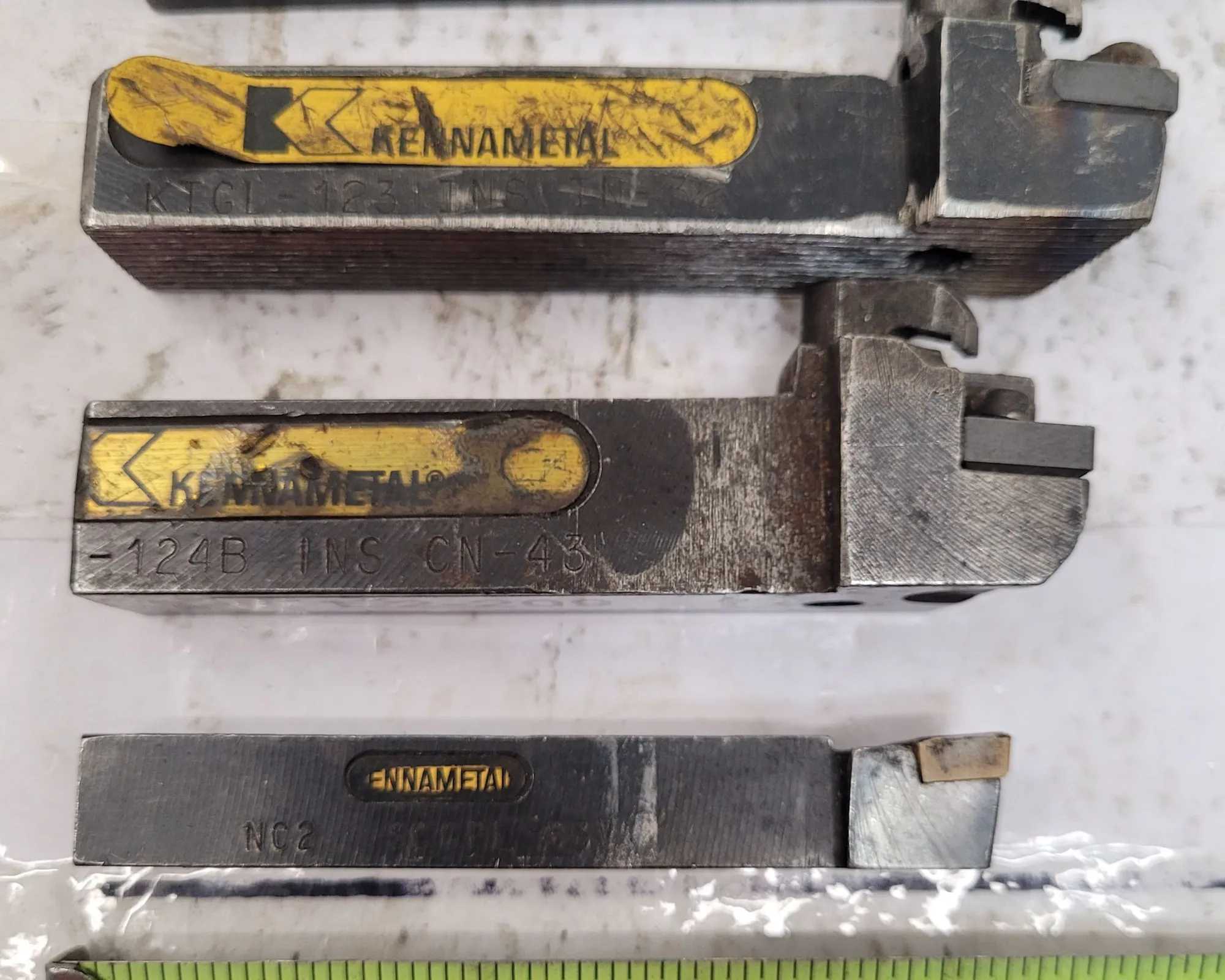 KENNAMETAL TOOLHOLDERS SET OF 6 - MIXED 3/4" AND 5/8" SHANKS (MODELS: DTFNLS-123, DCFNL-124B, ETC.) - MACHINING TOOLING & PARTS