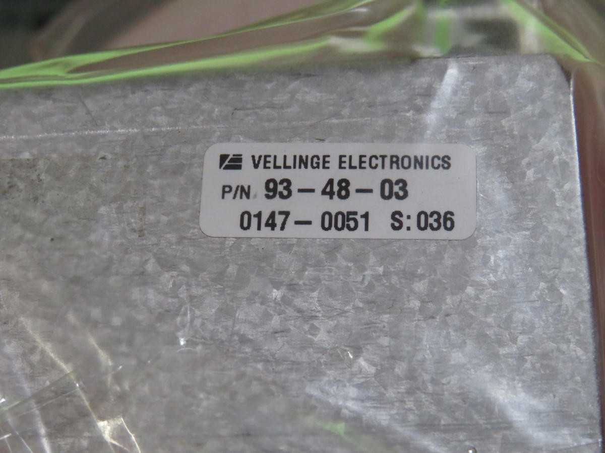 Vellinge Electronics 93-48-03 0147-0051 Control T204529 - AUTOMATION & CONTROLS