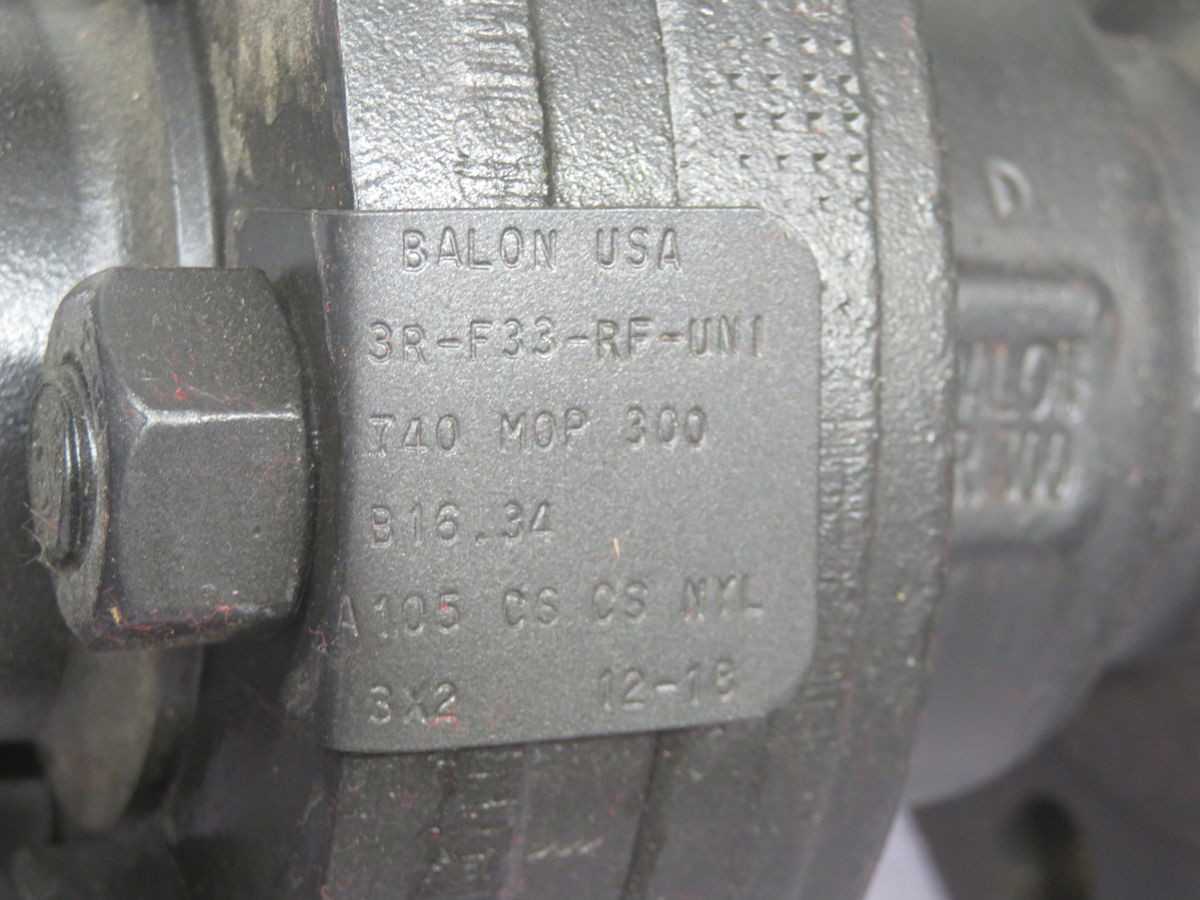 BALON 3R-F33-RF-UN1 GATE VALVE T264401 - VALVES