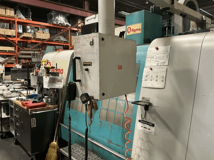 2007 AGMA VMC-158 VERTICAL MACHINING CENTER 10000 RPM CAT40 15/20 HP FANUC 18I-MB - VERTICAL MACHINING CENTERS