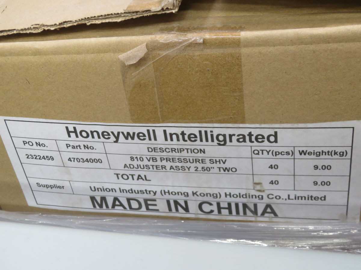 LOT OF 1400 HONEYWELL 47034000 15TPI PRESSURE SHV ADJUSTER NUT ASSYMBLY INTELLIGRATED T266581 - PRESSURE MEASUREMENT