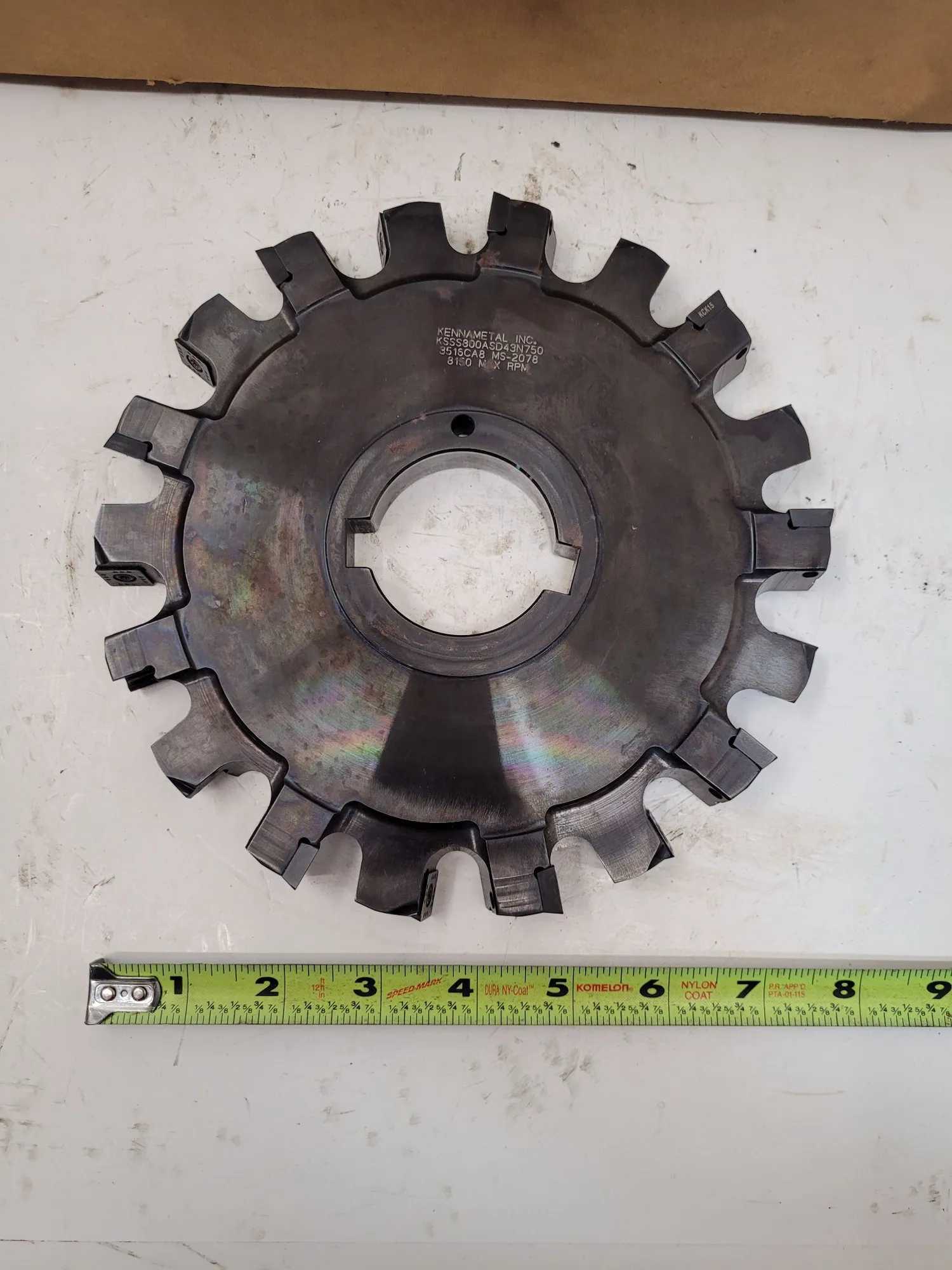 KENNAMETAL KSS800ASD43N750 - 8" SLOTTING MILLING CUTTER - MACHINING TOOLING & PARTS
