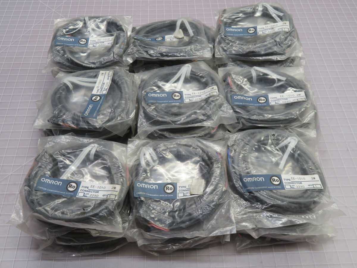 LOT OF 46 OMRON EE-1010 EM CONNECTOR CABLE T265619 - CORDSET CABLES