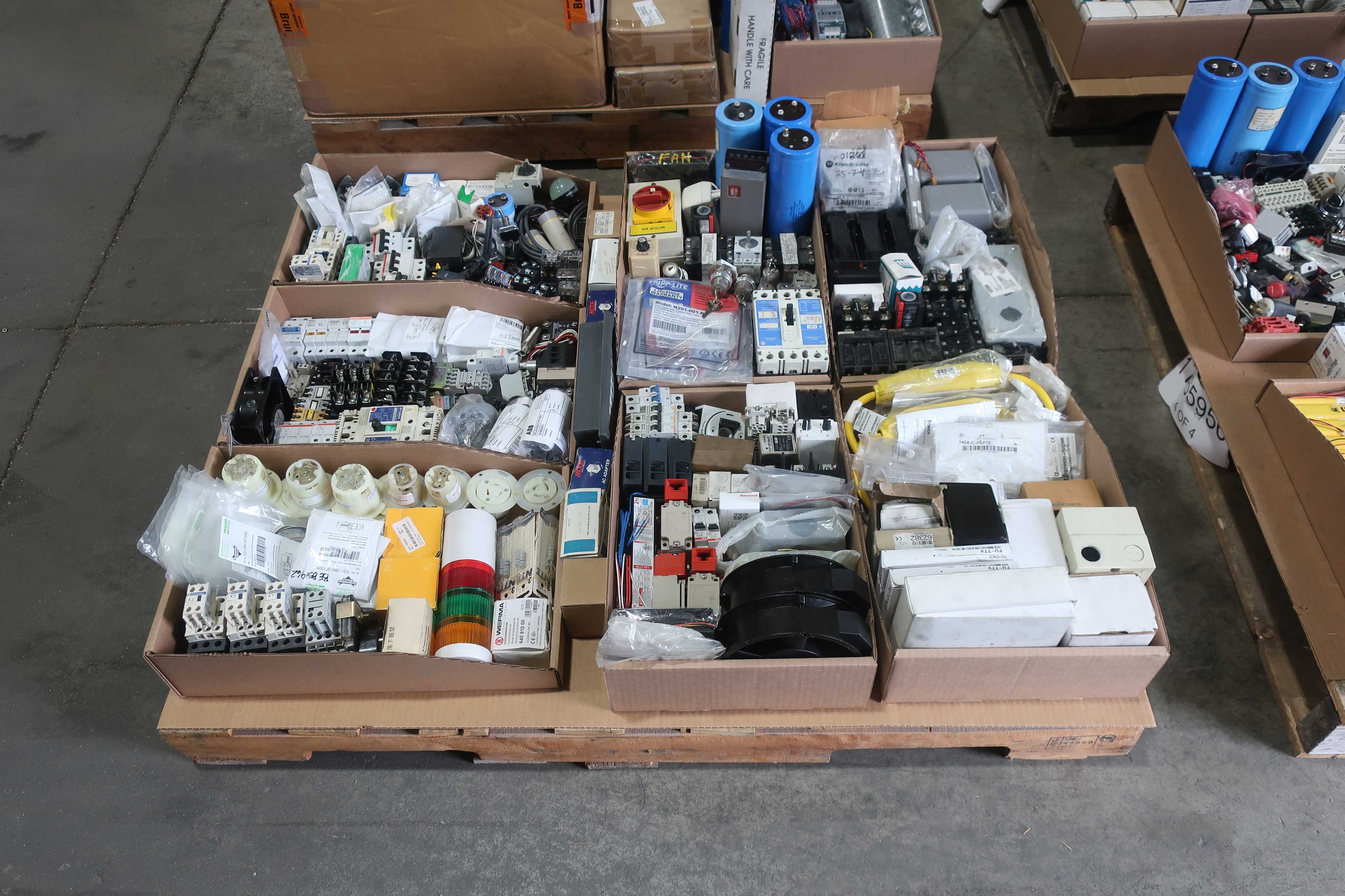 SKU 1765956 - 4 PALLETS OF ASSORTED ELECTRICAL AND COMPONENTS - ELECTRICAL COMPONENTS