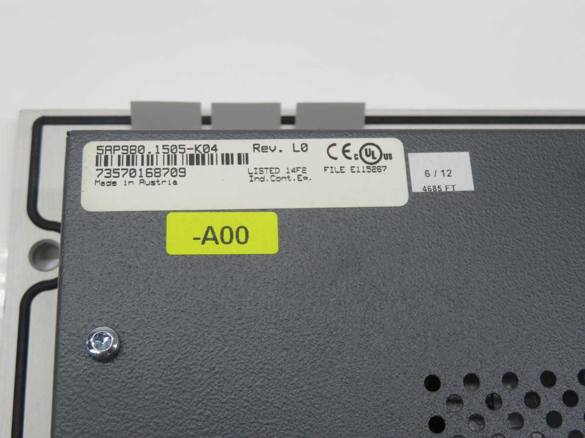 SANDERHOFF 5AP980.1505-K04 CONTROL PANELS INTERFACES - OPERATOR INTERFACE PANELS
