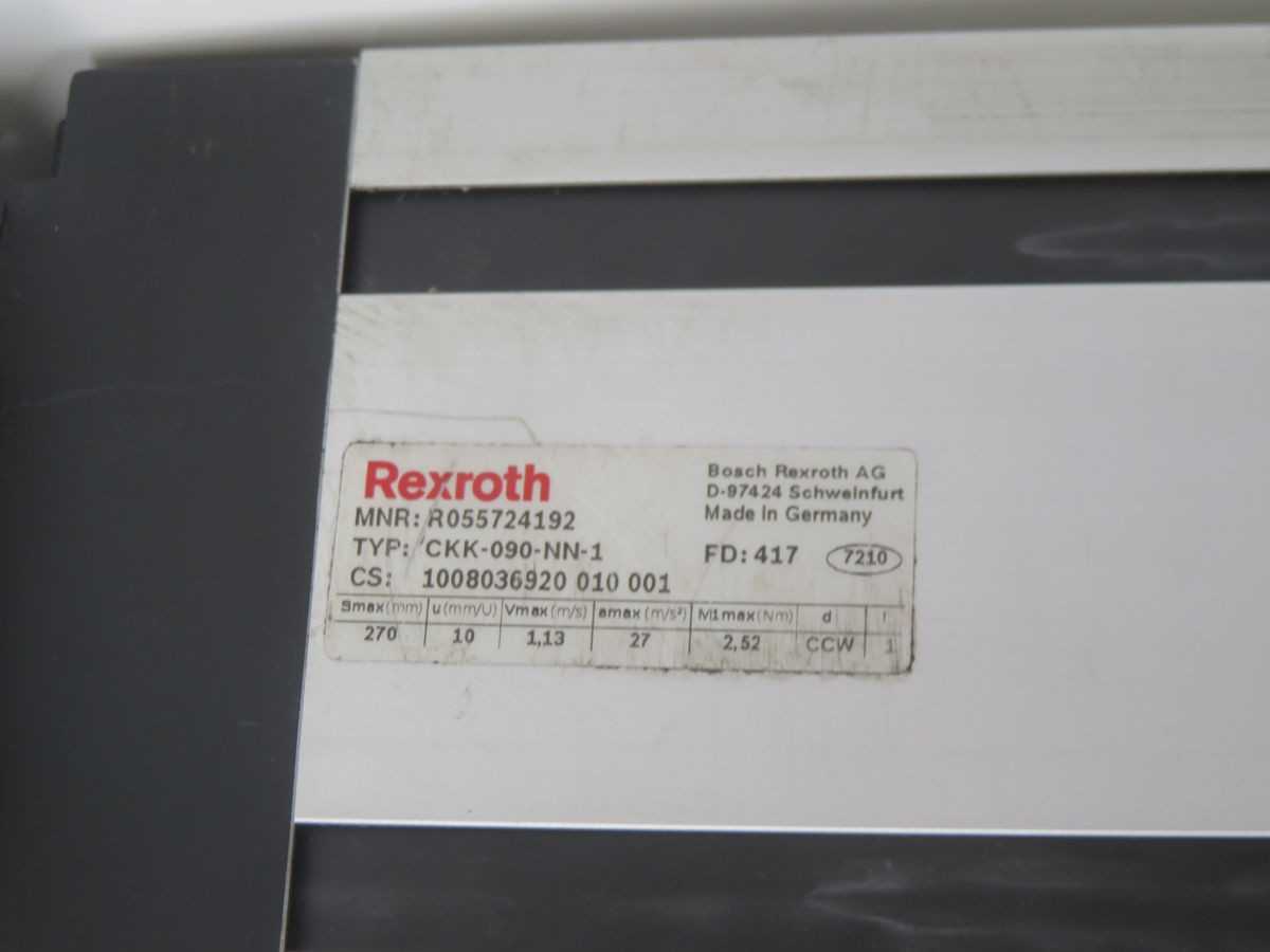 REXROTH CKK-090-NN-1 LINEAR ACTUATOR T266048 - PNEUMATIC CYLINDERS & ACTUATORS