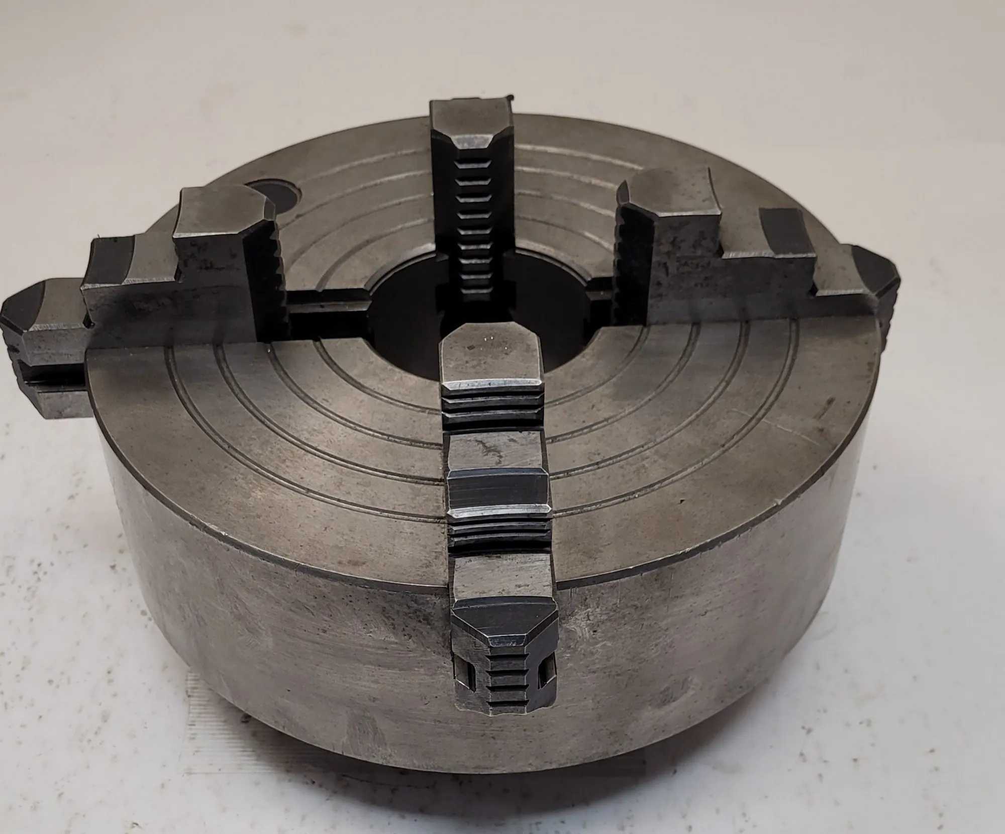BISON 10" 4-JAW CHUCK WITH D1-6 BACKPLATE - MACHINE TOOLING