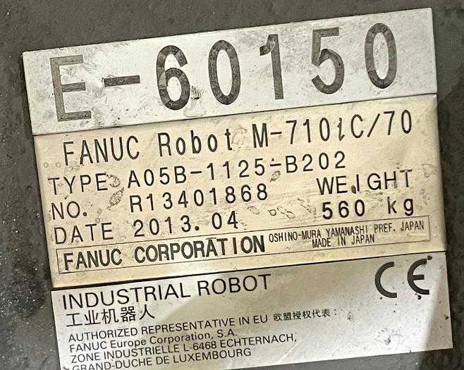 2013 FANUC M-710IC/70 ARTICULATED ROBOT, 70KG PAYLOAD, 2050MM REACH, R-30IA CONTROLLER - ARTICULATED ROBOTS