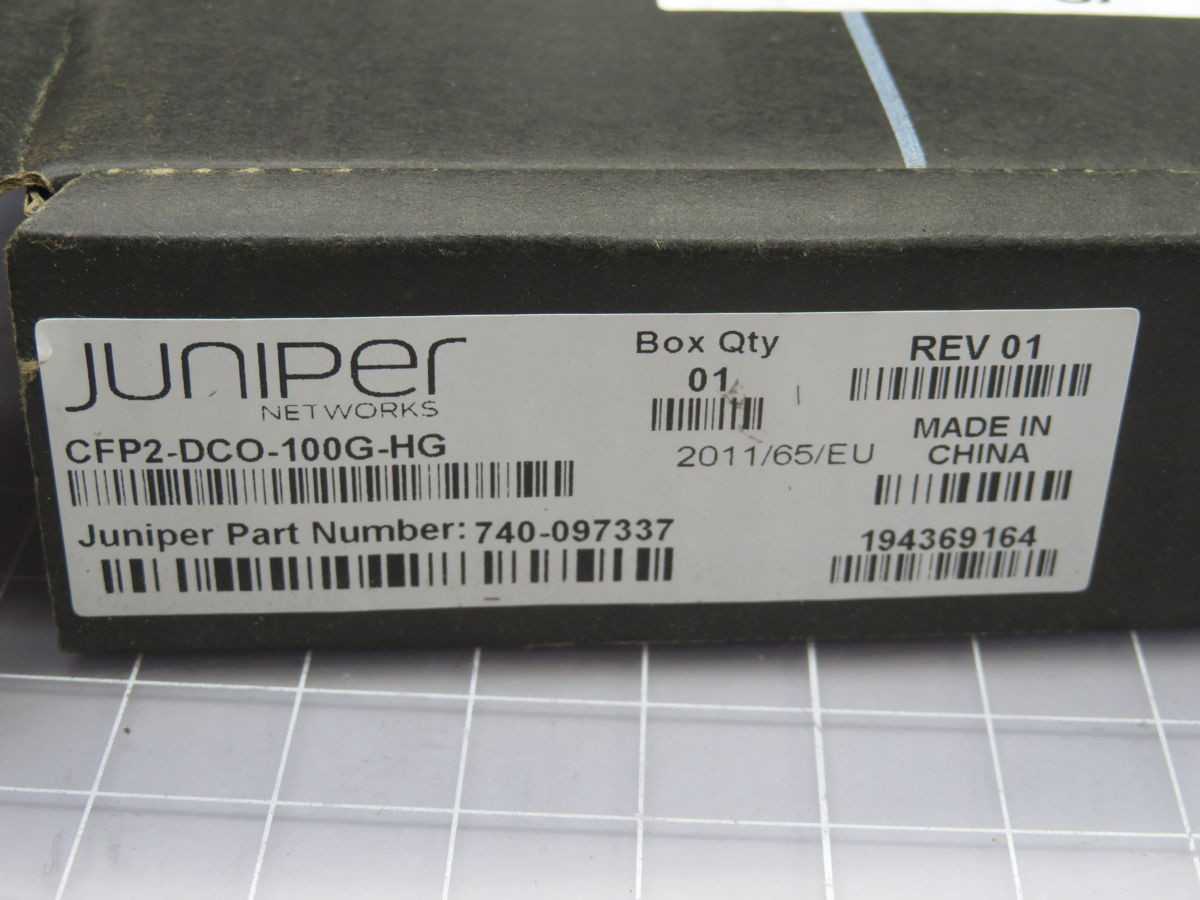 JUNIPER CFP2-DCO-100G-HG, SMF FIBER, C-BAND, DWDM 50 GHZ, DP-QPSK MOD, 0-75C TEMP - TELECOMMUNICATION