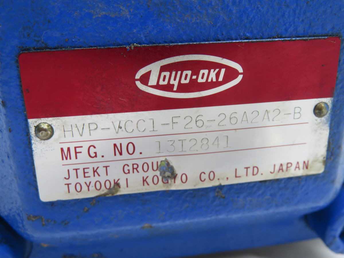 Toyo-oki HVP-VCC1-F26-26A2A2-B Double Vane Pump T263360 - HYDRAULIC VANE PUMP