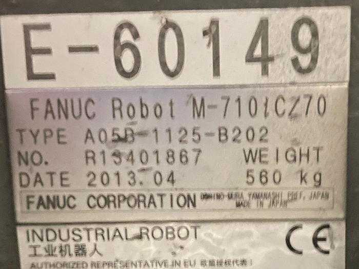 2013 FANUC M-710IC/70 ARTICULATED ROBOT, 70KG PAYLOAD, 2050MM REACH, R-30IA CONTROLLER - ARTICULATED ROBOTS