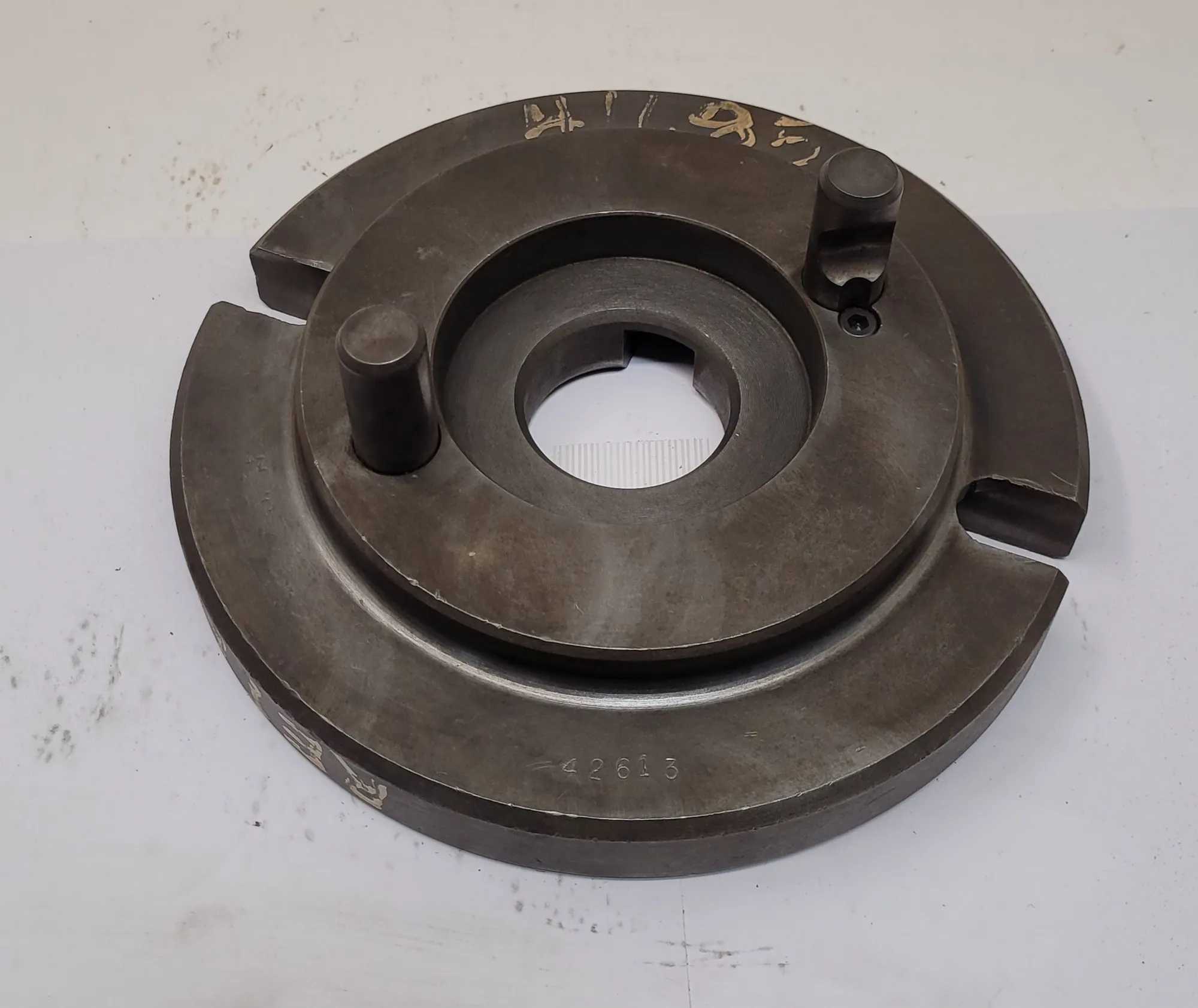 LATHE CHUCK ADAPTER BACK PLATE D1-6 MOUNT, 10" DIAMETER, 2-1/4" THRU HOLE - MACHINING TOOLING & PARTS