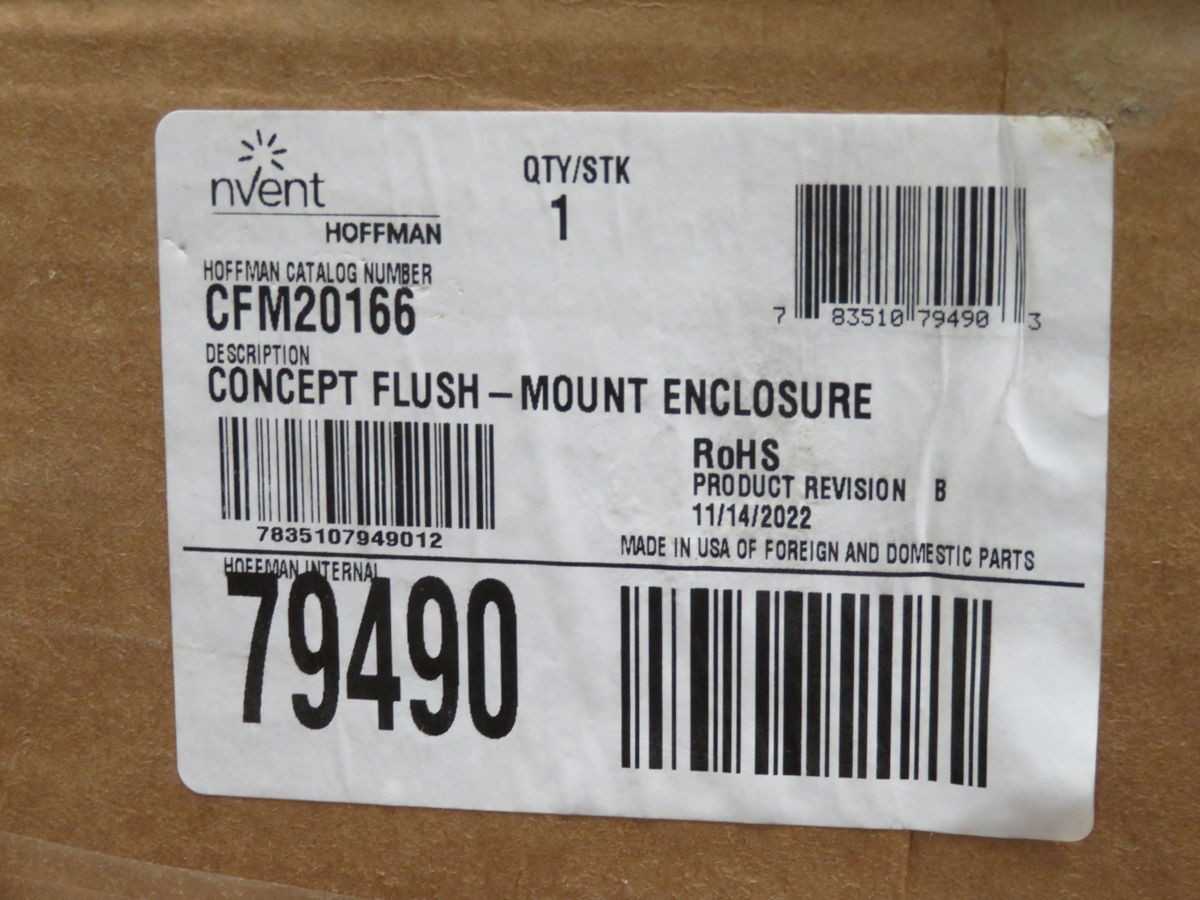 HOFFMAN CFM20166 CONCEPT FLUSH - MOUNT ENCLOSURE T258493 - ELECTRICAL ENCLOSURES