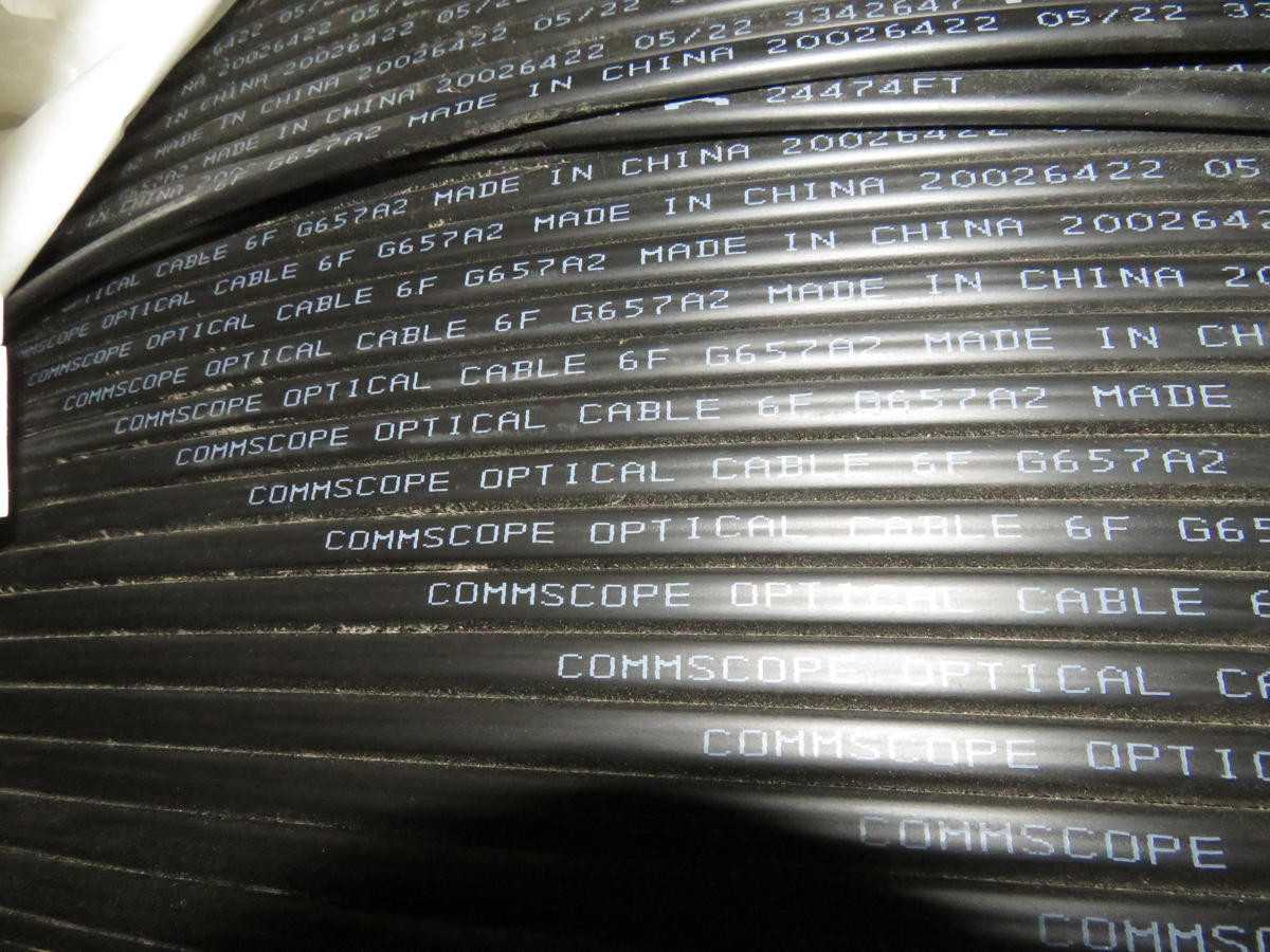 Lot of 2 CommScope O-006-DF-8W-F06NS/30G Fiber Optical Cable, 6 Fiber, Single Mode, 24475 ft. - FIBER OPTIC CABLE
