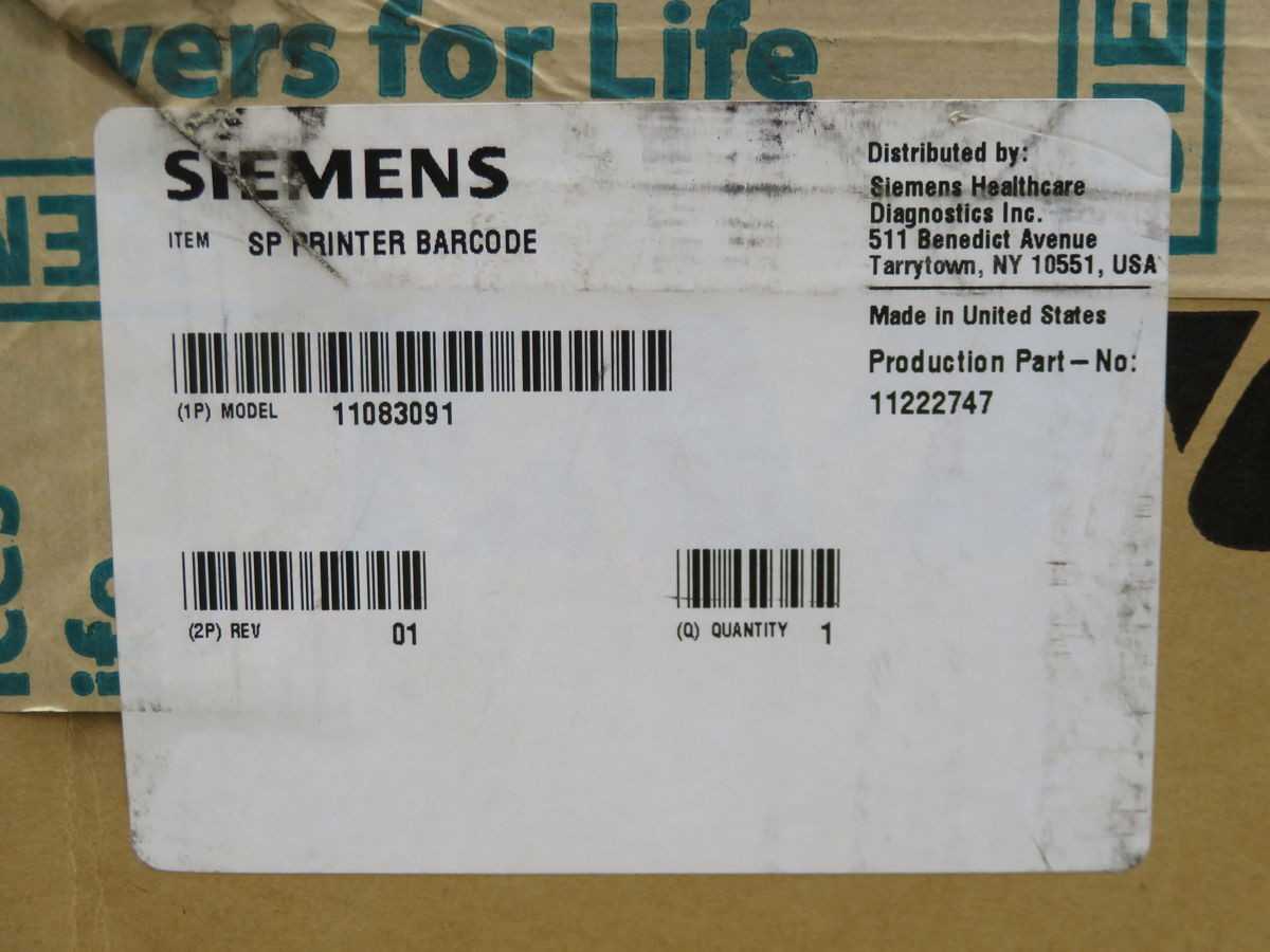 SIEMENS 11083091 11222747 SP PRINTER BARCODE T261863 - AUTOMATION & CONTROLS
