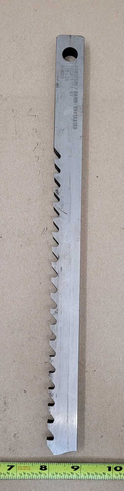 HANSFORD DAVIS D-4013 – 1/2” X 20 KEYSEATER BROACH - MACHINE TOOLING