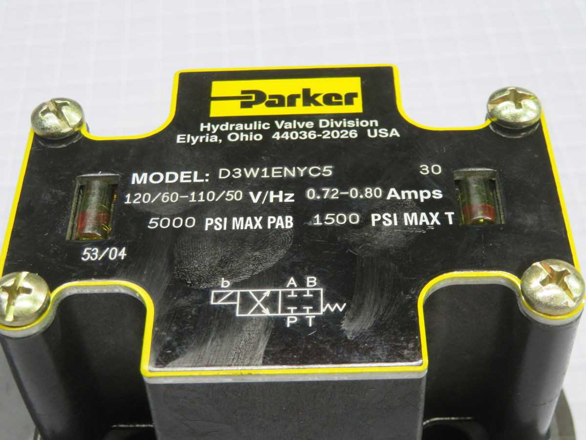 PARKER D3W1ENYC5-30 DIRECTIONAL CONTROL VALVE T263009 - HYDRAULIC DIRECTIONAL CONTROL VALVE