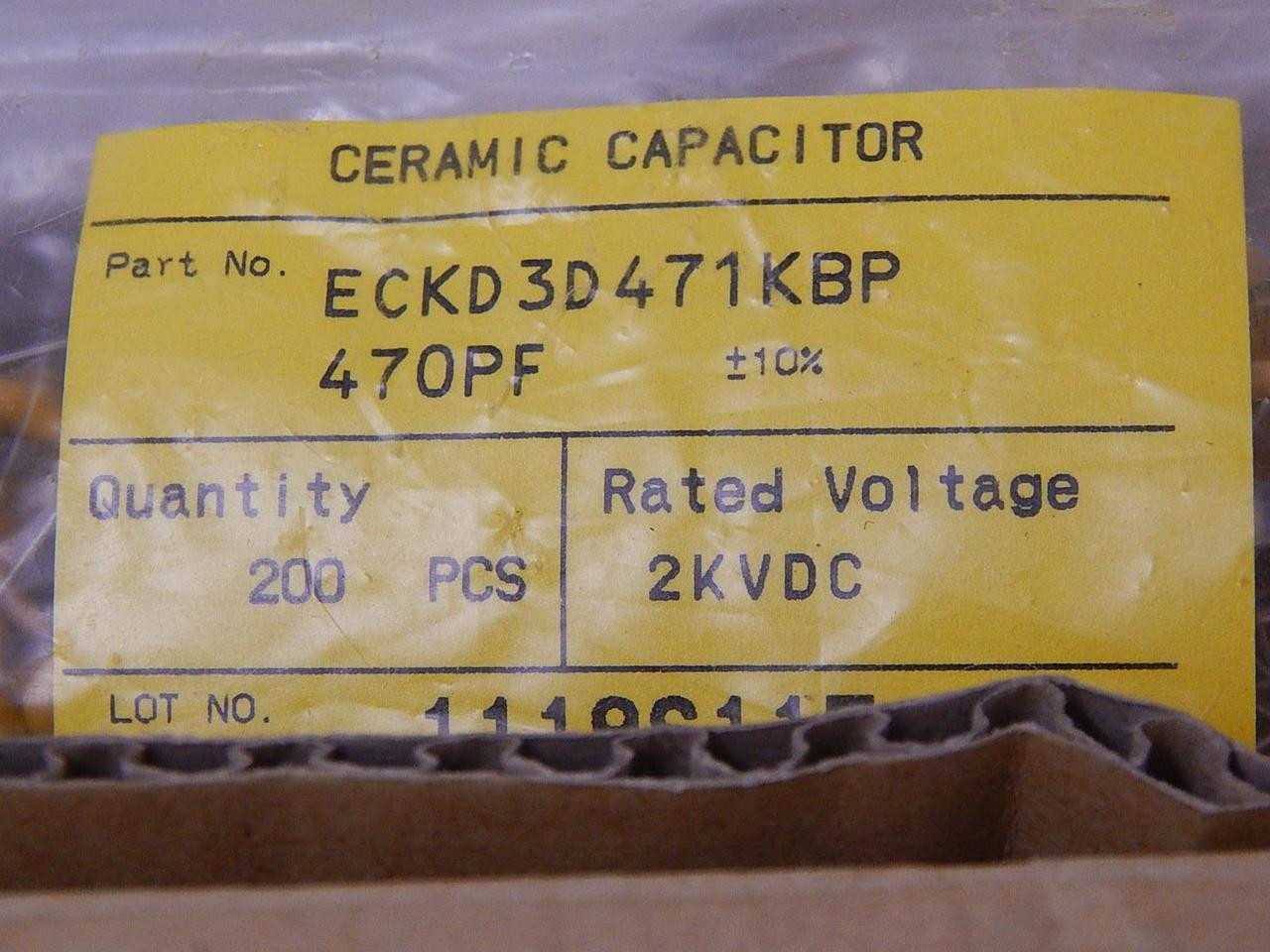 LOT OF 4000 ECKD3D471KBP CERAMIC CAPACITOR - ELECTRICAL COMPONENTS
