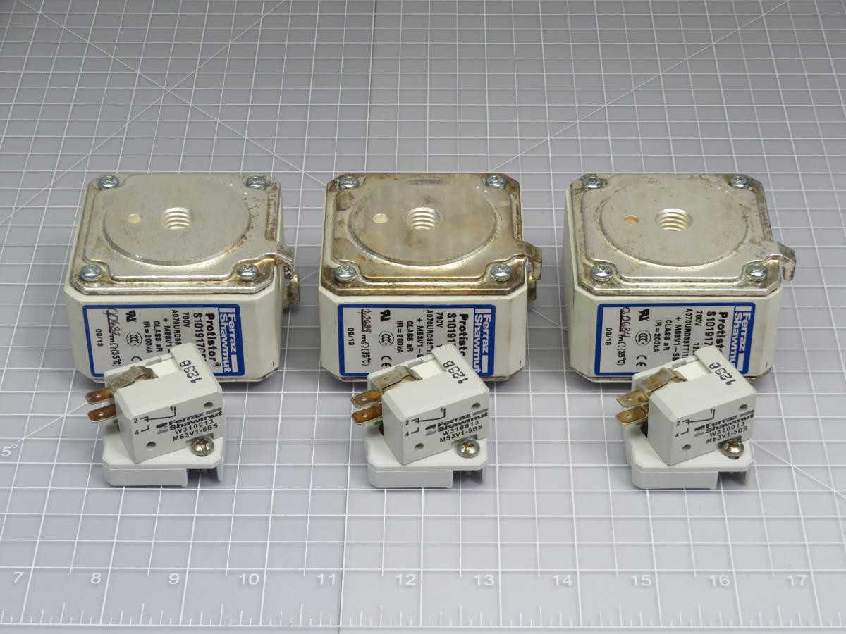 LOT OF 3 FERRAZ SHAWMUT S101917CF00 PROTISTOR SEMICONDUCTOR FUSES - FUSES