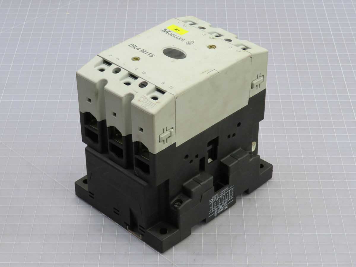 Moeller Dil 4M115 Contactor, 115 A AC-3, 55 kW, 230 VAC CTL, 1NO/1NC AUX - DC CONTACTOR