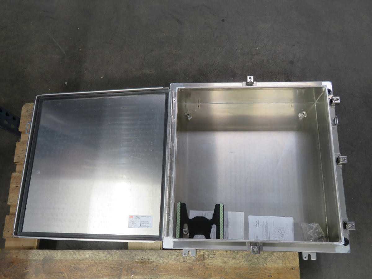 HOFFMAN A24H2408ALLP ENCLOSURES, ALUMINUM, 24 IN H, 24 IN W, 8 IN D, NEMA TYPE 4X RATING - ELECTRICAL ENCLOSURES