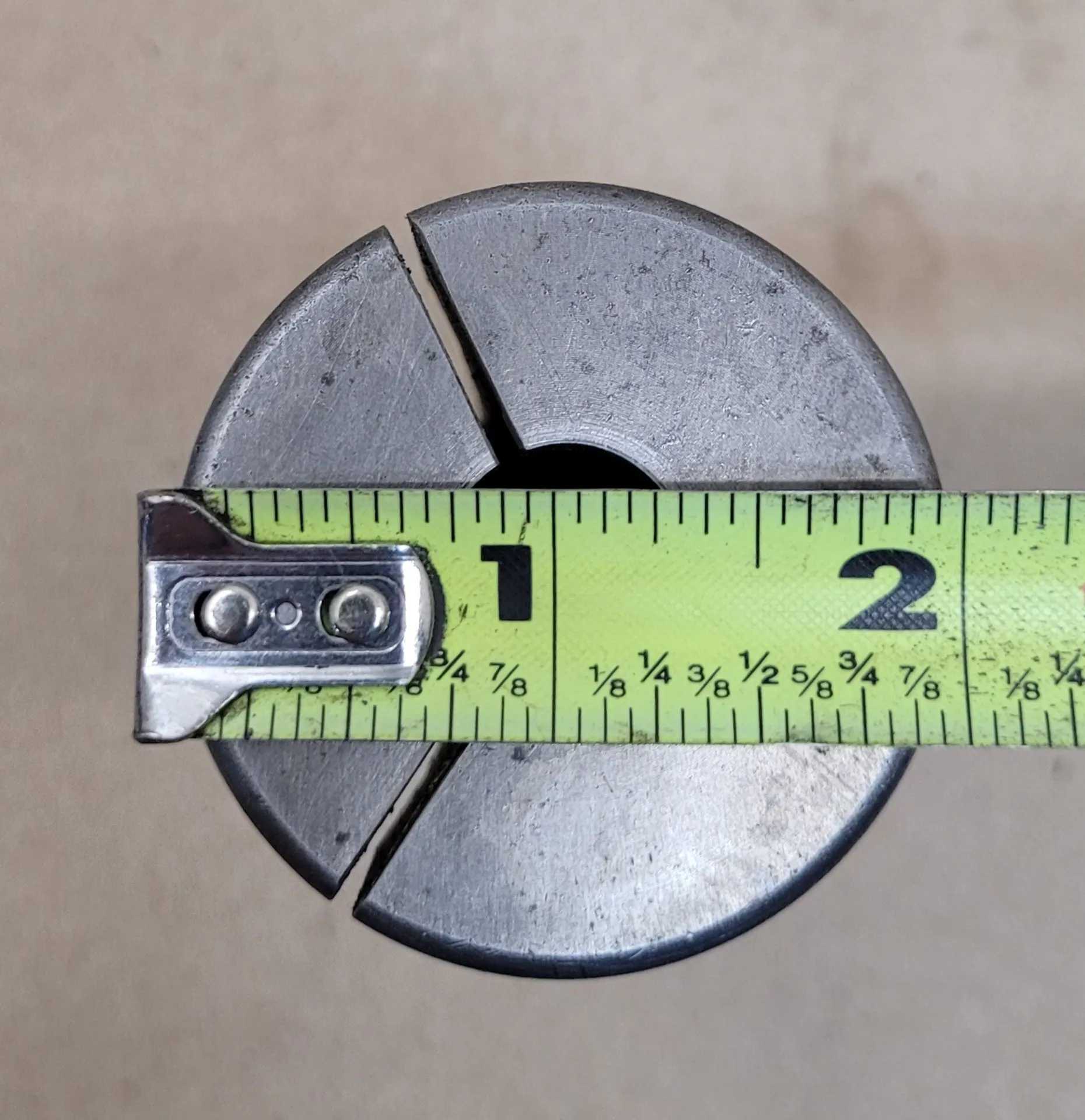 5C STEP COLLET, 2" HEAD DIAMETER, 1-1/8" HEAD THICKNESS, 5/8" PILOT HOLE, 4.5" OAL - MACHINE TOOLING