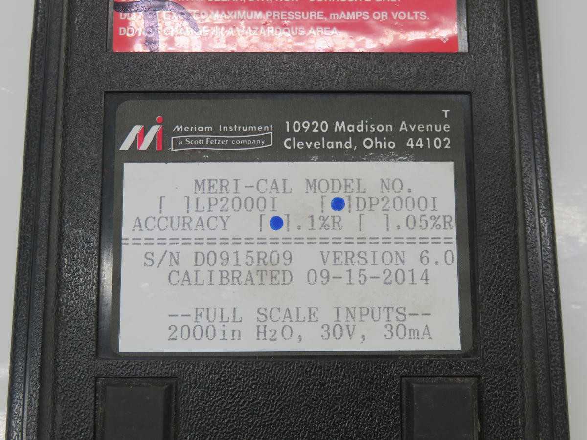 MERIAM INSTRUMENT DP2000I FLOW TRANSMITTERS, 2000 INH2O RANGE, 0.05% ACCURACY, 4-20MA OUTPUT - PRESSURE TRANSMITTER