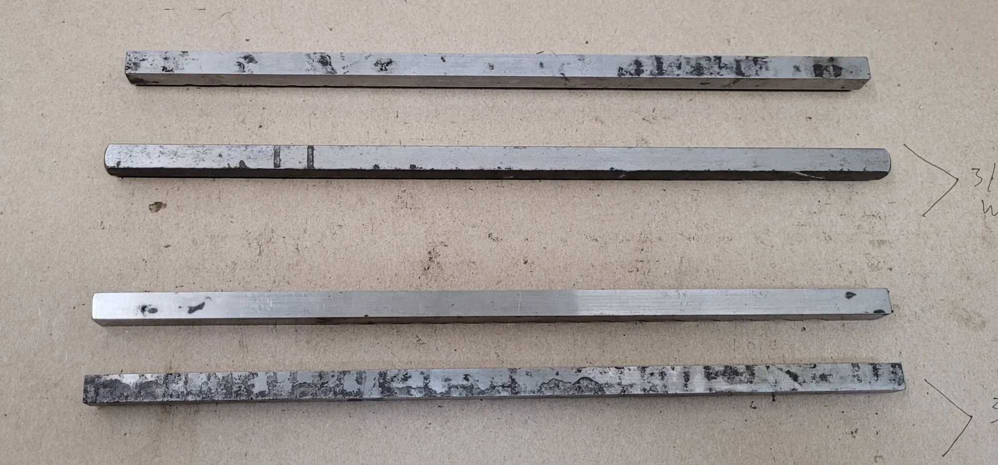 KEYSEATER BROACH SET OF 4, VARIOUS SIZES: DUMONT AND TREADWELL BRANDS INCLUDED - MACHINE TOOLING