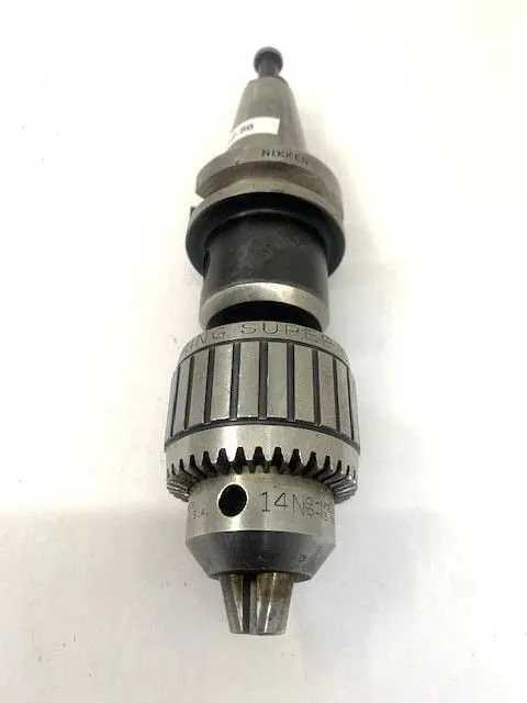 JACOBS 14N BALL BEARING SUPER CHUCK WITH NIKKEN BT40 HOLDER, 1/2" CAPACITY - MACHINING TOOLING & PARTS
