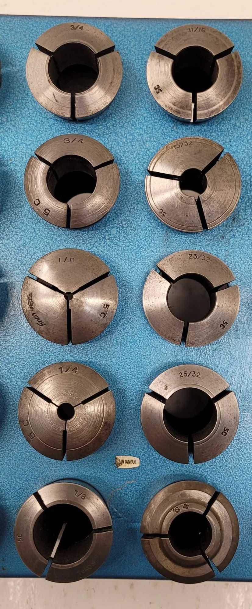 5C COLLET SET (30 PIECES) - VARIOUS SIZES & BRANDS (HARDINGE, ROYAL, EMCO) - MACHINING TOOLING & PARTS