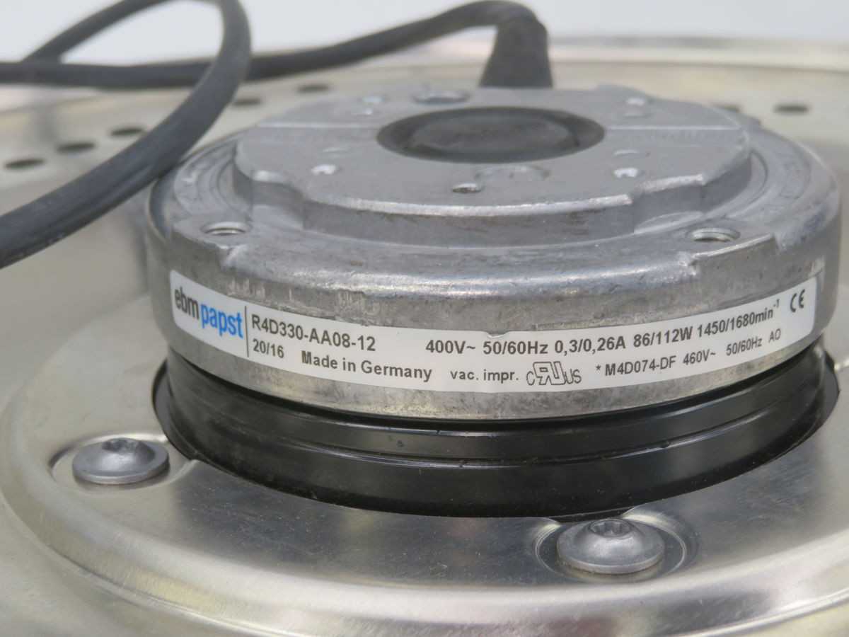Ebmpapst R4D330-AA08-12 Fan, 330mm Impeller, 5150m3/h Airflow, 500Pa Press, 400V 3Ph - COOLING FAN