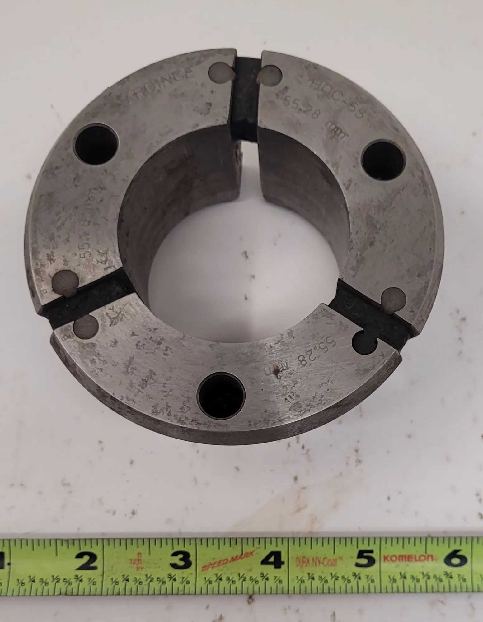 HARDINGE HQC-65 QUICK CHANGE COLLET SERIES 65, 55.28 MM / 2.25” HEIGHT - MACHINING ACCESSORIES & TOOLING