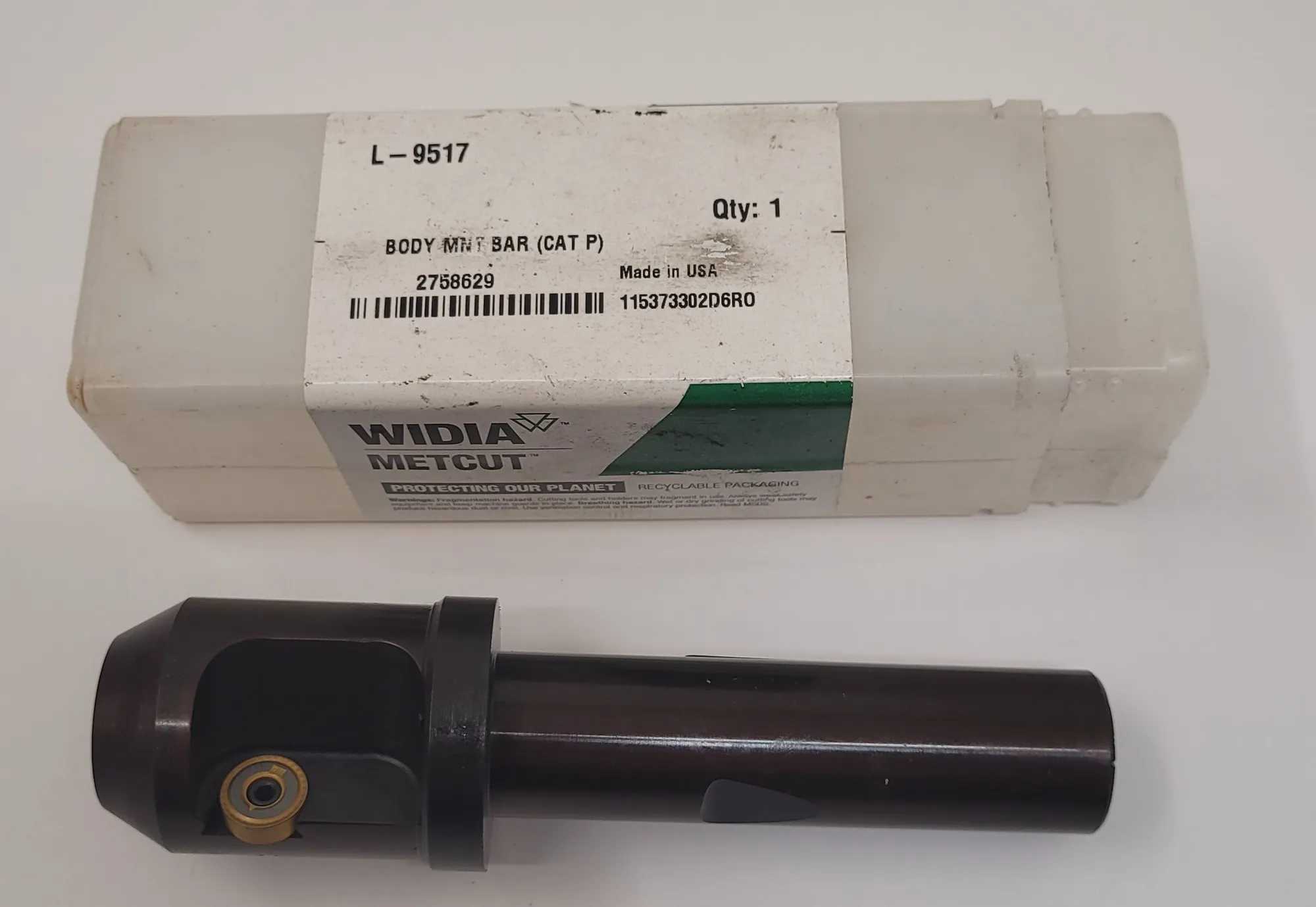WIDIA L-9517 METCUT BODY MNT BAR - OAL 4.45IN, PROJ 1.70IN, SHANK .75IN DIAM, 2.75IN LONG - MACHINE TOOLING