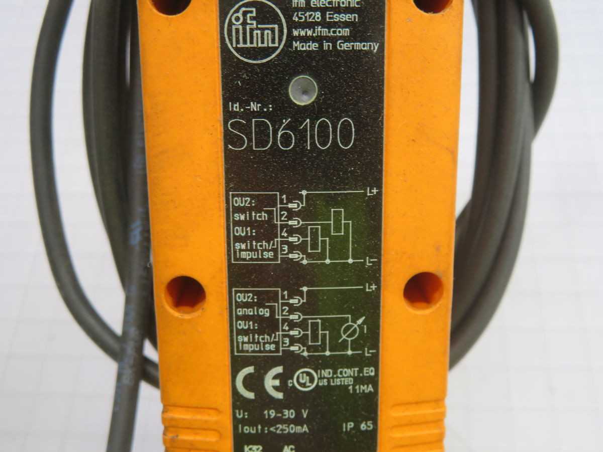 IFM ELECTRONIC SD6100 FLOW RATE METER BH0607 - FLOW METER
