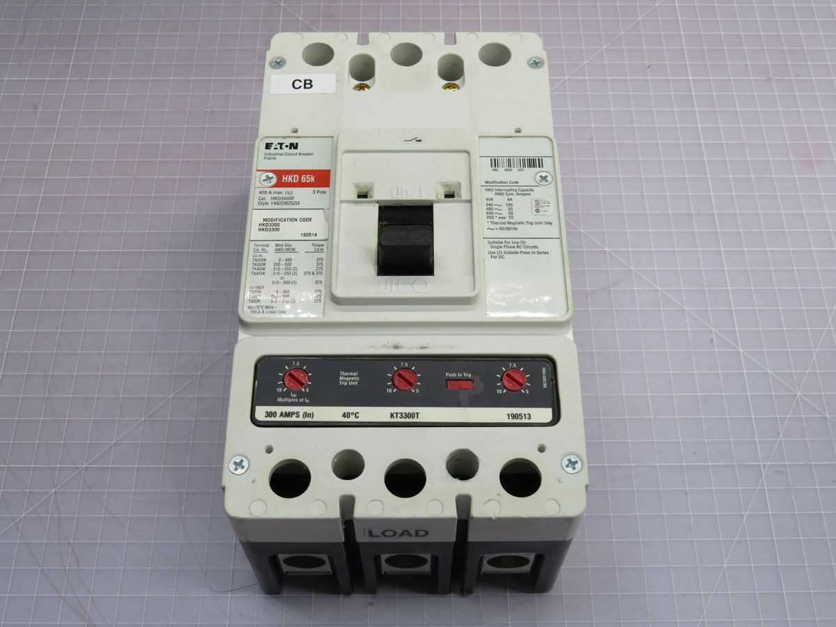 WESTINGHOUSE HKD3400F CIRCUIT BREAKER, 3 POLE, 400A CURRENT, 65KAIC @480V INTERRUPTING RATING - CIRCUIT BREAKERS