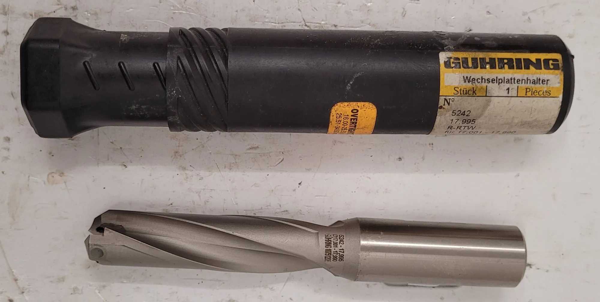 GUHRING INDEXABLE INSERT DRILL 5242-17995 (DIA 17.01-17.99MM) - MACHINING TOOLING & PARTS