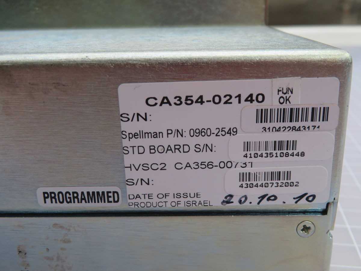 SPELLMAN CA354-02140 430440732002 CONTROL MODULE T265851 - CONTROL CABINETS