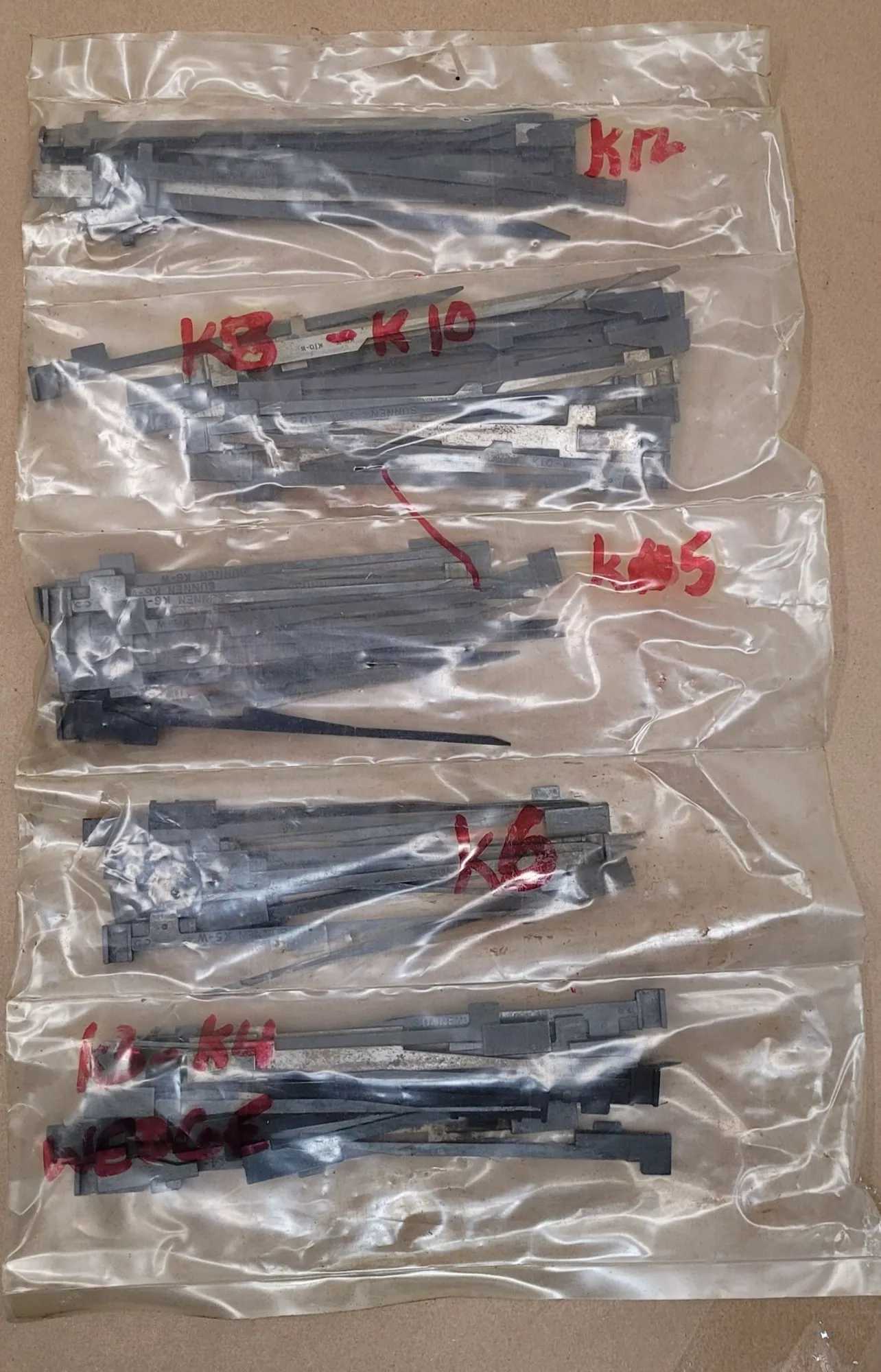 SUNNEN MANDRELS/WEDGES SET (APPROX 135 PCS) MODELS D6, D8, K20, K16, K12, K3-K10 - MACHINING TOOLING & PARTS