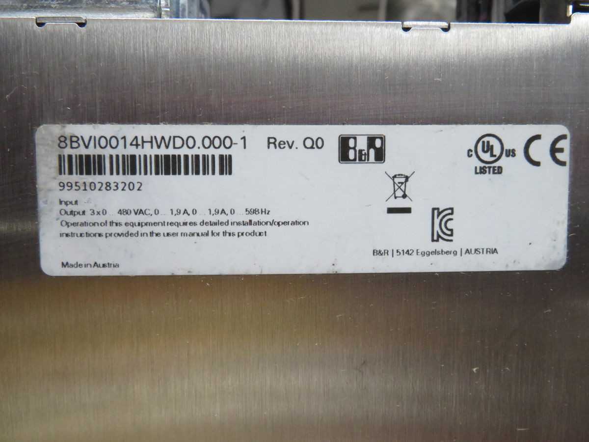 B&R 8BVI0014HWD0.000-1 ACOPOSMULTI INVERTER MODULE T268426 - POWER INVERTERS