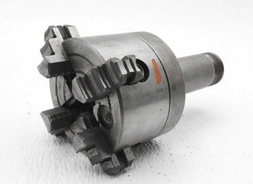 3 IN - 4 JAW LATHE CHUCK W/ 5C COLLET MOUNT - MACHINING TOOLING & PARTS