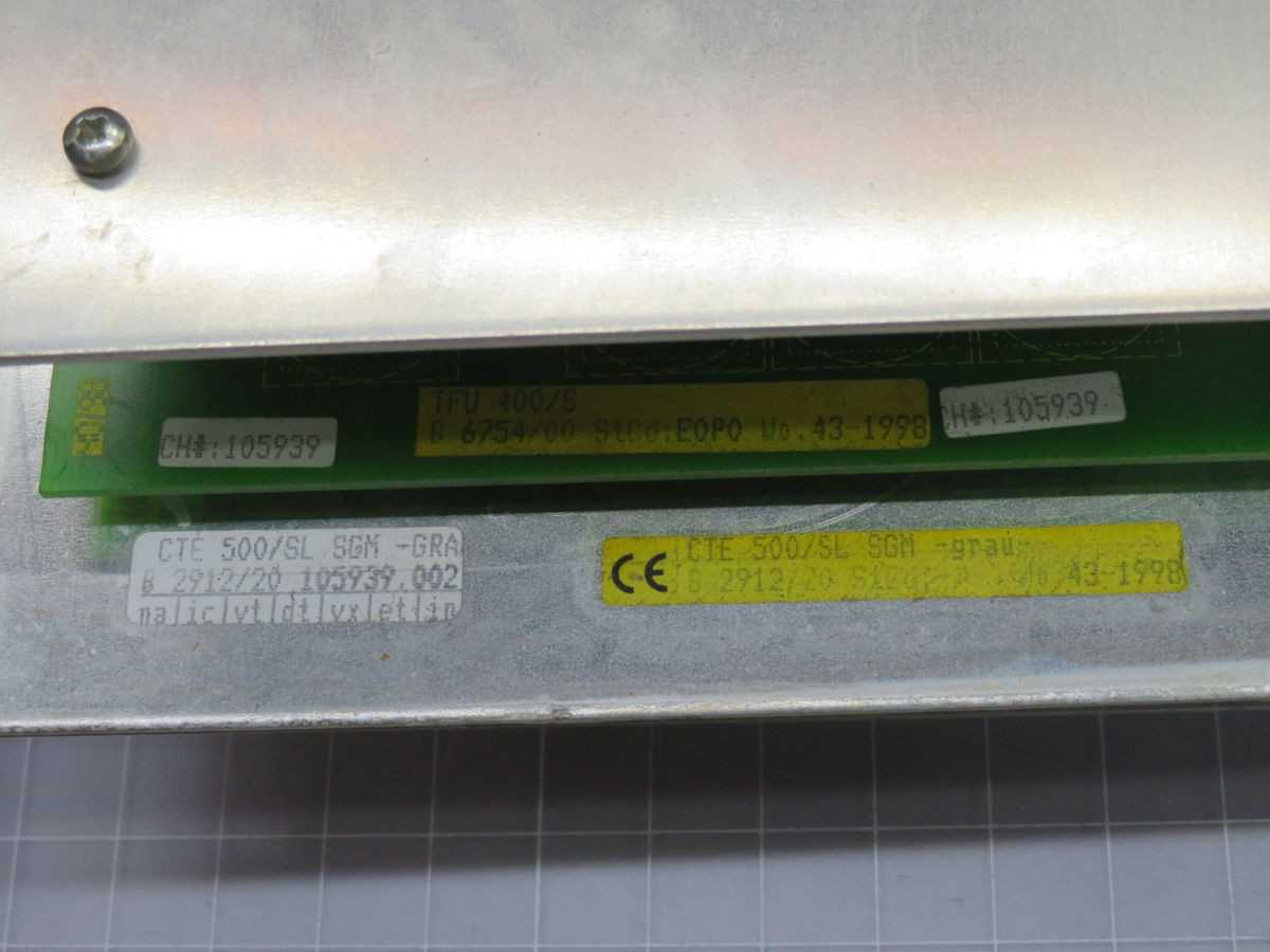 BATTENFELD ELD 400/1, CONTROL PANELS INTERFACES, 15 INCH DISPLAY, TFT, COLOR, 1024X768 PX RESOLUTION - HMIS & DISPLAYS