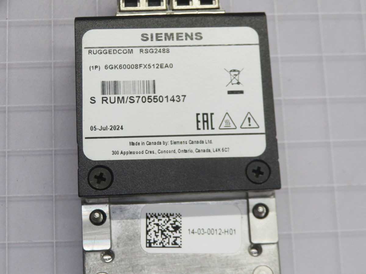 SIEMENS 6GK60008FX512EA0 MEDIA MODULE T264075 - PLC MODULES