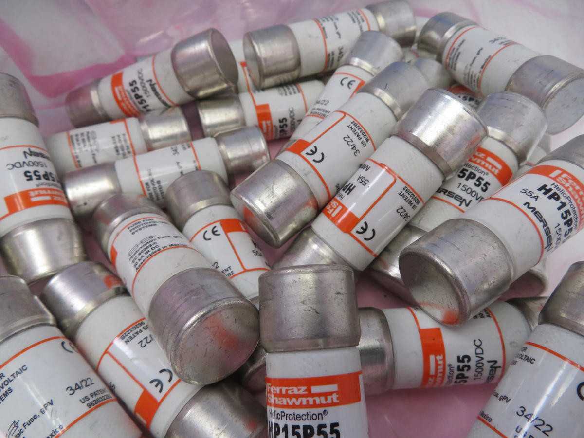 Lot of 25 Mersen HP15P55 Helio Protection Fuse - FUSES