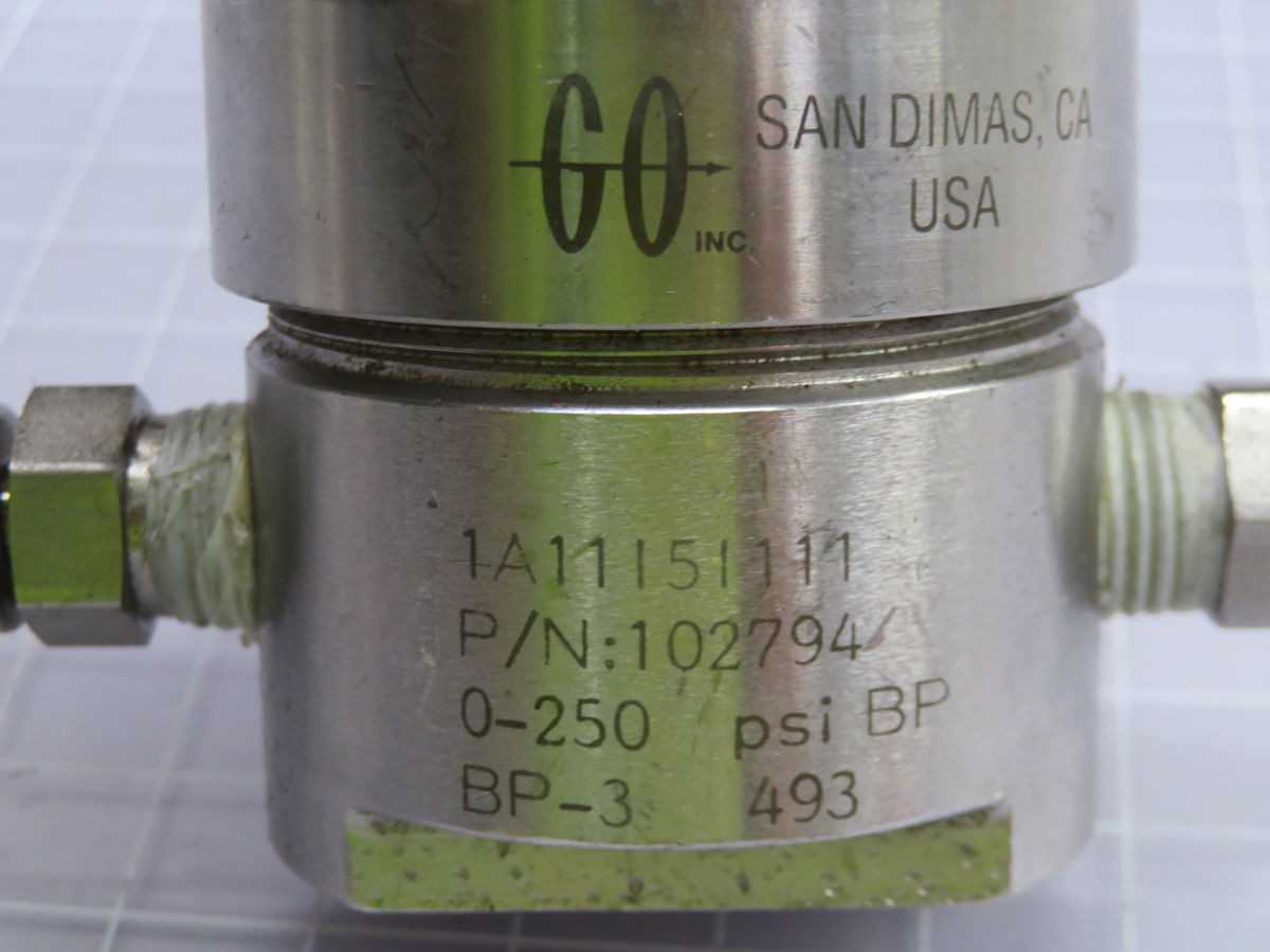 GO 1A11I5I111 REGULATOR T261824 - PNEUMATIC REGULATOR