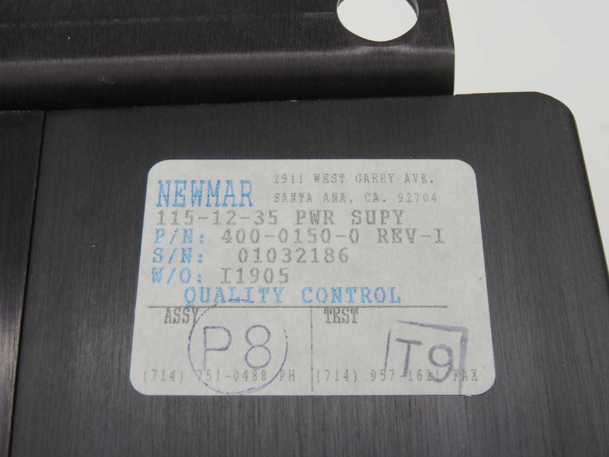 NEWMAR 115-12-35 POWER SUPPLY T230531 - POWER SUPPLIES