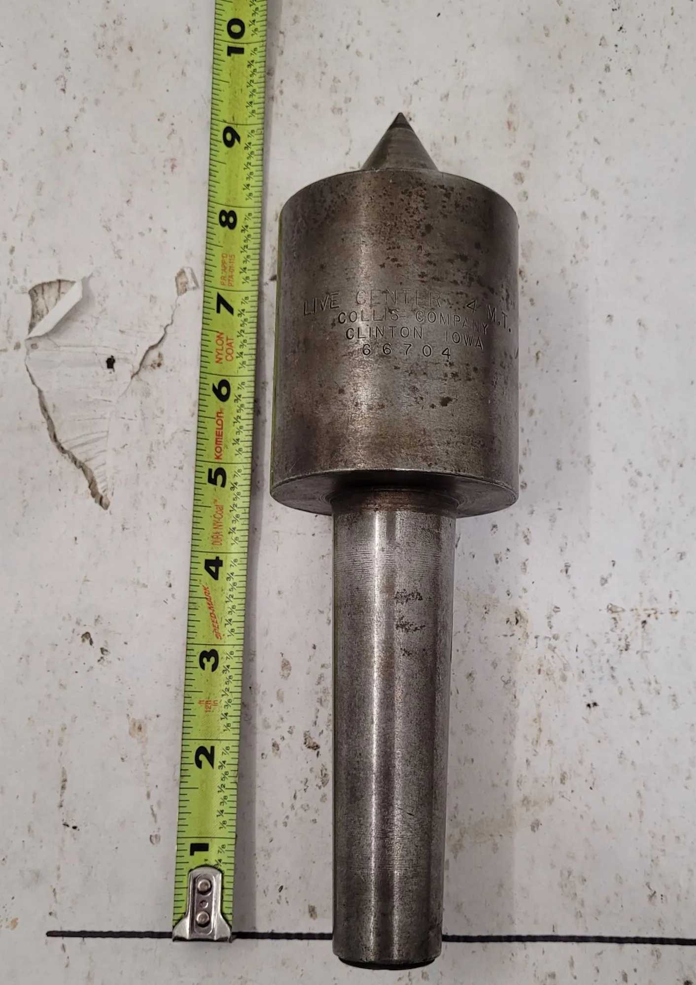 COLLIS LIVE CENTER 4MT TAPER - MACHINING TOOLING & PARTS