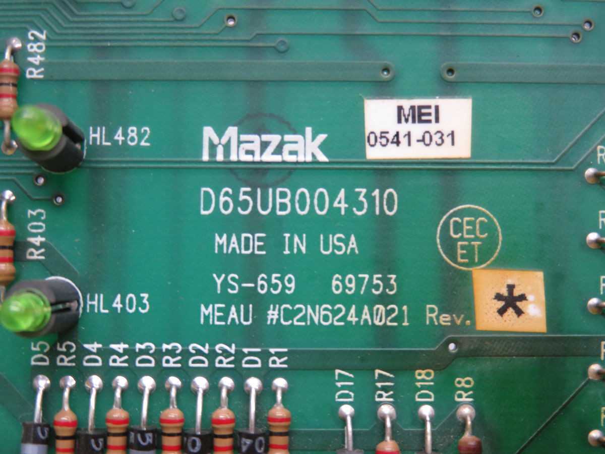 MAZAK D65UB004310 INDUSTRIAL PLC INTERFACE RELAY BOARD T268832 - PCB CIRCUIT BOARDS
