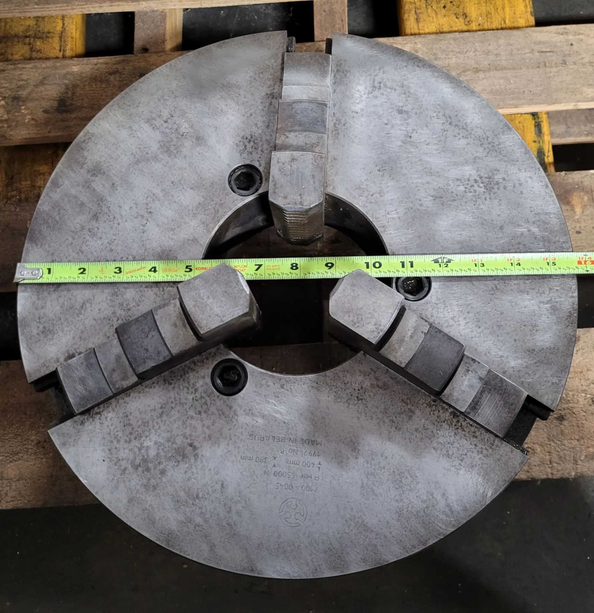 3 JAW CHUCK, LATHE, 15.75IN DIAMETER, 5-1/4IN THROUGH HOLE - MACHINING TOOLING & PARTS