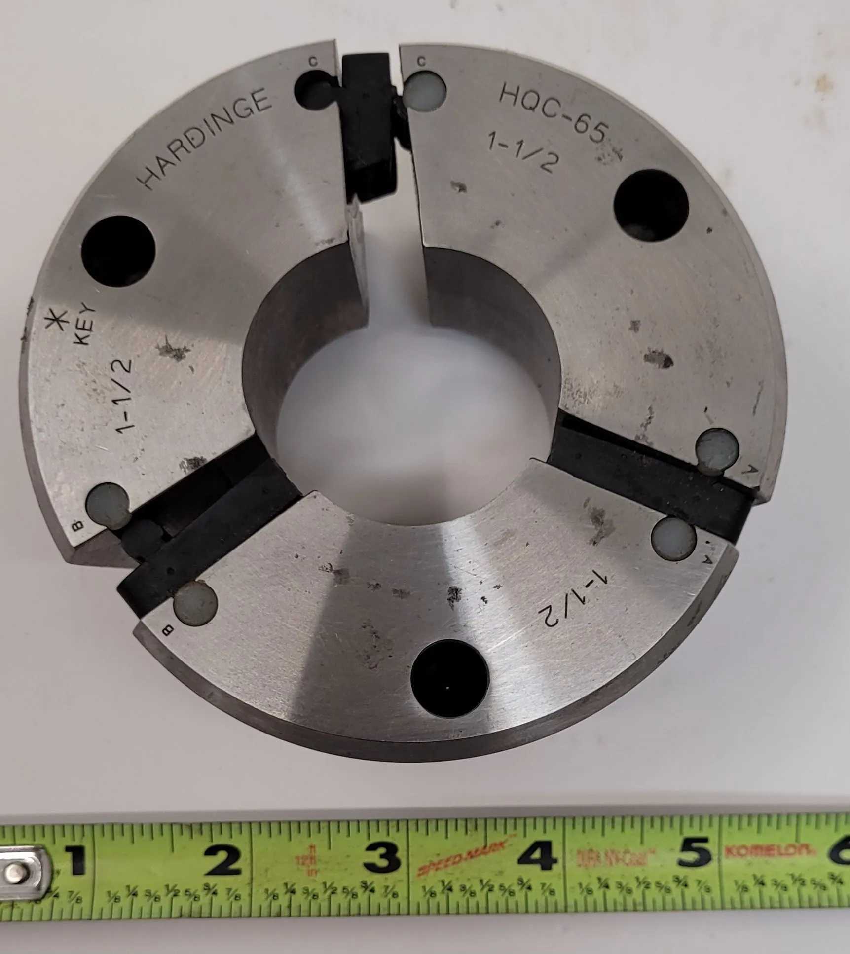 HARDINGE HQC-65 QUICK CHANGE COLLET, 1-1/2IN SIZE - MACHINING TOOLING & PARTS